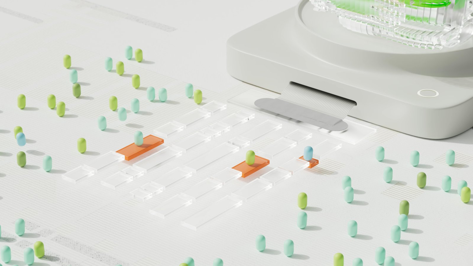 Abstract connected AI system illustration