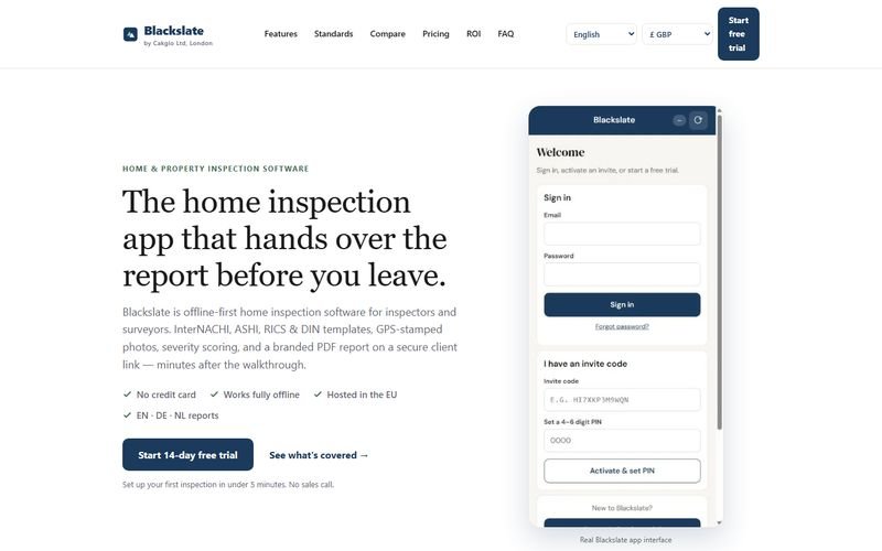 Blackslate — موقع برنامج تفتيش العقارات من BlackCarrot Tech