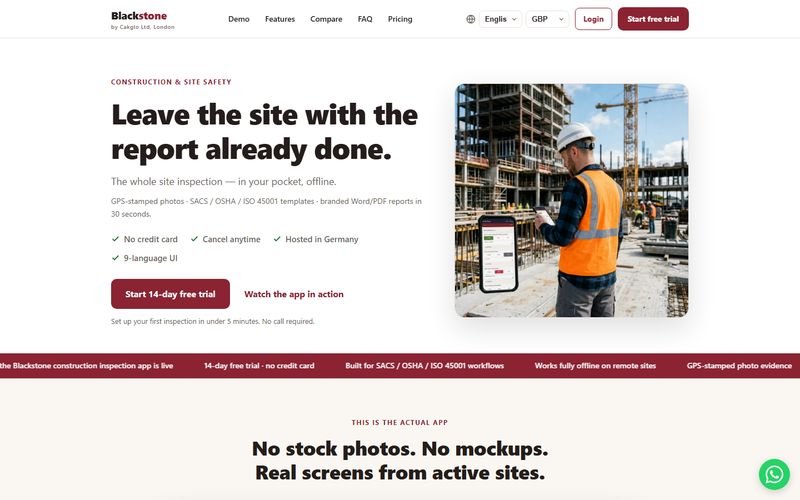 Blackstone — موقع برنامج تفتيش البناء من BlackCarrot Tech